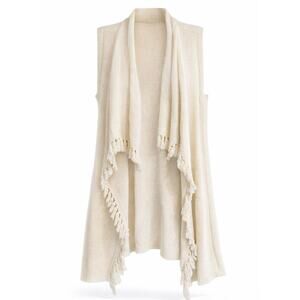 Lilly Pulitzer Cream 100% Cotton Knit Sweater Vest Classic Preppy - Size Small